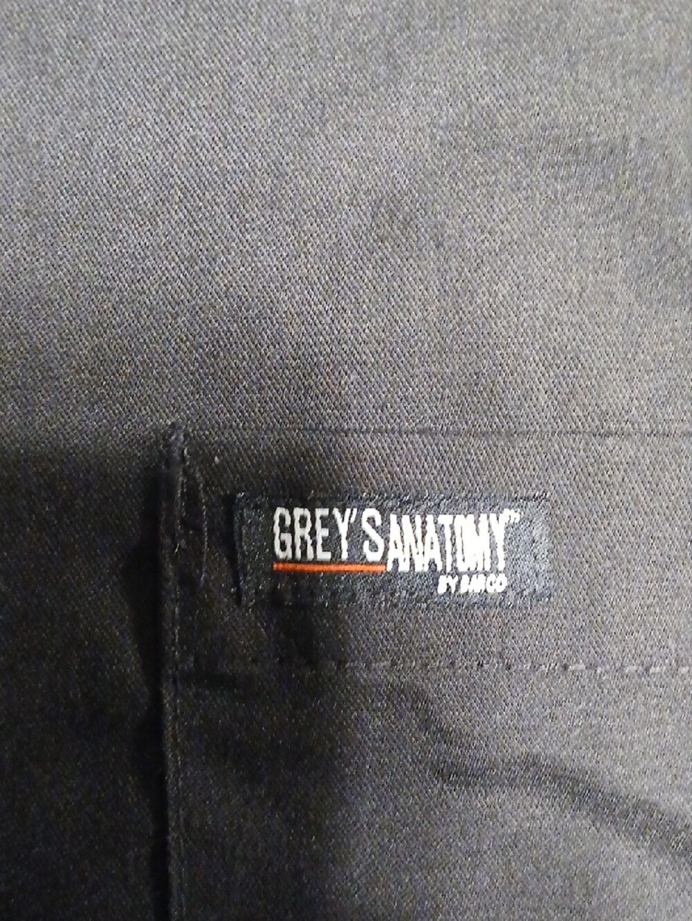 Grey's Anatomy Women's Black V-Neck Scrub Top with Pockets - Picture 2 of 7